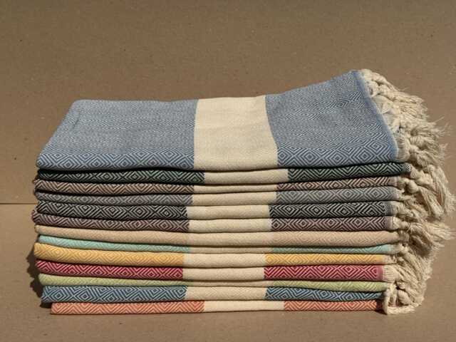 Turkish Beach Towel 100% Natural Cotton Peshtamal - 40x70 - image 1