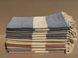 Turkish Beach Towel 100% Natural Cotton Peshtamal - 40x70 - thumbnail 1