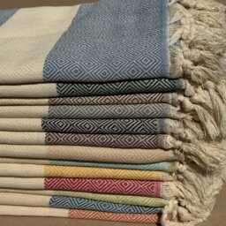 Turkish Beach Towel 100% Natural Cotton Peshtamal - 40x70 - thumbnail 3