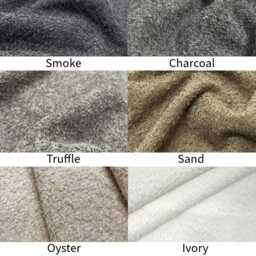 Handmade Round Boucle Storage Ottoman Fluffy Footstool Coffee Table - thumbnail 4