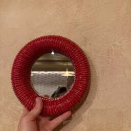 Handmade Ceramic Wall Mirror, Funky Small Vanity Bohemian Bathroom Decor, Custom Mirror For Housewarming Gift, Art - thumbnail 4