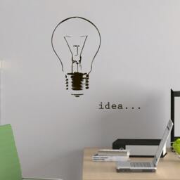 Wall Decals Quote Idea Decal Light Bulb Vinyl Sticker Nursery Home Art Bedroom Decor Interior Design Mural Eg12 - thumbnail 1