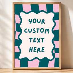 Personalised Custom Text Print, Text, Wall Art Gift, Decor, A4 A5 Glossy Finish - thumbnail 2