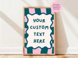 Personalised Custom Text Print, Text, Wall Art Gift, Decor, A4 A5 Glossy Finish - thumbnail 1