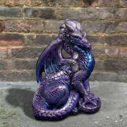 Sitting Dragon Statue Concrete Figurine Stone Wild Animal Sculpture Outdoor Patio Decoration Handcrafted Ornament Lover Gift - thumbnail 1