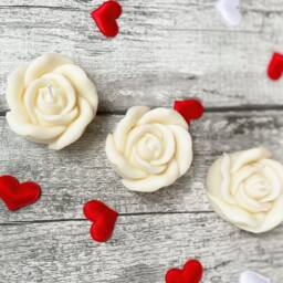 White Candle Set, Carved Candles, Mothers Day Gift, Gift Ideas For Her, White Rose Decor, Gifts Women, Romantic Set, Candle Box - thumbnail 2