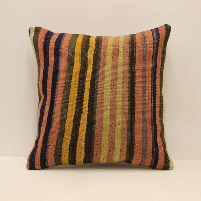 Kilim Pillow, Sofa Pillow Boho Pillow, Handwoven Pillow, 18x18 - 45x45 cm Minimalist Decorative Pillow, Cushion Cover Throw Pillow 4Kbf-674 - image 1