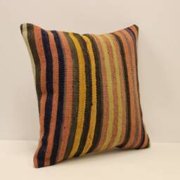 Kilim Pillow, Sofa Pillow Boho Pillow, Handwoven Pillow, 18x18 - 45x45 cm Minimalist Decorative Pillow, Cushion Cover Throw Pillow 4Kbf-674 - thumbnail 2