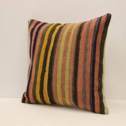 Kilim Pillow, Sofa Pillow Boho Pillow, Handwoven Pillow, 18x18 - 45x45 cm Minimalist Decorative Pillow, Cushion Cover Throw Pillow 4Kbf-674 - thumbnail 3