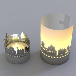 Neuss Skyline Gift Tube Shadow Play - Mesmerizing Souvenir, Candle Projection With Iconic Silhouettes Perfect For Fans - thumbnail 3