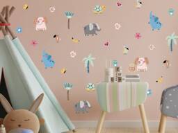 Fun Elephant Stickaround Pack, Wall Stickers, Nursery Theme, Baby Room, Decal - thumbnail 1