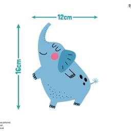 Fun Elephant Stickaround Pack, Wall Stickers, Nursery Theme, Baby Room, Decal - thumbnail 3