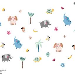 Fun Elephant Stickaround Pack, Wall Stickers, Nursery Theme, Baby Room, Decal - thumbnail 2