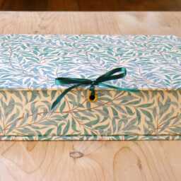William Morris Box File Handmade A4 Office Storage, Willow Green Design - thumbnail 2