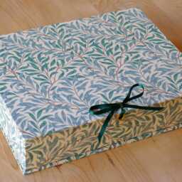William Morris Box File Handmade A4 Office Storage, Willow Green Design - thumbnail 3