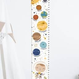 Personalised Space Growth Chart, Solar System Banner For Kids, Planets & Astronaut Nursery Wall Decor, Toddler Gift - thumbnail 3