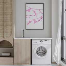 Laundry Day - Pink Poster Trendy Art, Unique Home Decor, Cool Laundry Room Print, Quote Poster, Utility Art - thumbnail 2