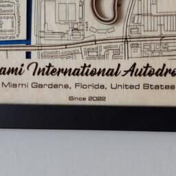 Miami International Autodrome Wall Art Laser Engraved Wood, F1 Gp Gift - thumbnail 3