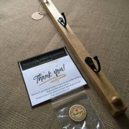 Handmade Oak Waxed Key Rail Slim Vertical Design With Choice Of Hooks - thumbnail 3