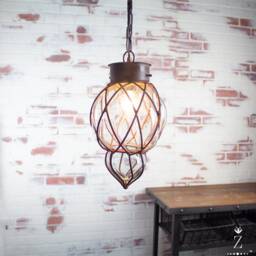 Pi??a Pendant Light - Clear Glass & Iron Chandelier - thumbnail 3