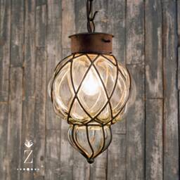 Pi??a Pendant Light - Clear Glass & Iron Chandelier - thumbnail 1