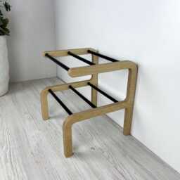Small Vertical Shoe Rack 2, 3, 4 Tier Wooden Entryway Organizer - thumbnail 3