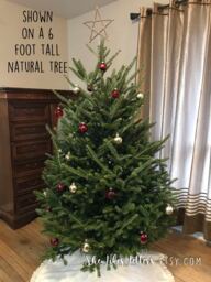 Christmas Tree Topper Star - Small - 9 Inch Handmade Rustic Wood - For - thumbnail 1