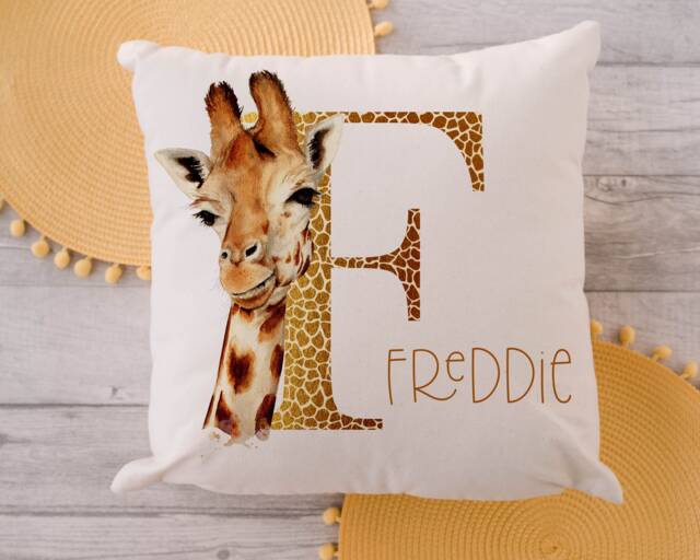 Giraffe Cushion, Pillow, Girl Giraffe, Gift, Gift For Him, Lover, Mum, Her, Girl - image 1