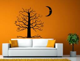 Night Moon Tree Snowflake Fairy Tale Store Magic Diy Wall Stickers Decals Vinyl Mural Decor Art L2153 - thumbnail 1