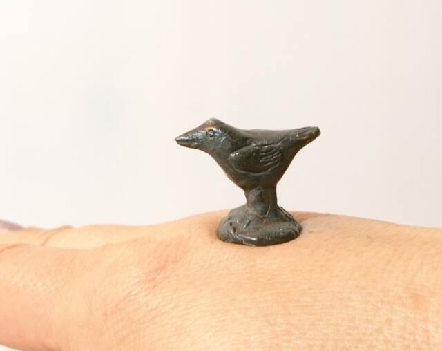 Bronze Bird Sculpture, Tiny Bird, Small Metal Birds By Forestroadstudio - image 1