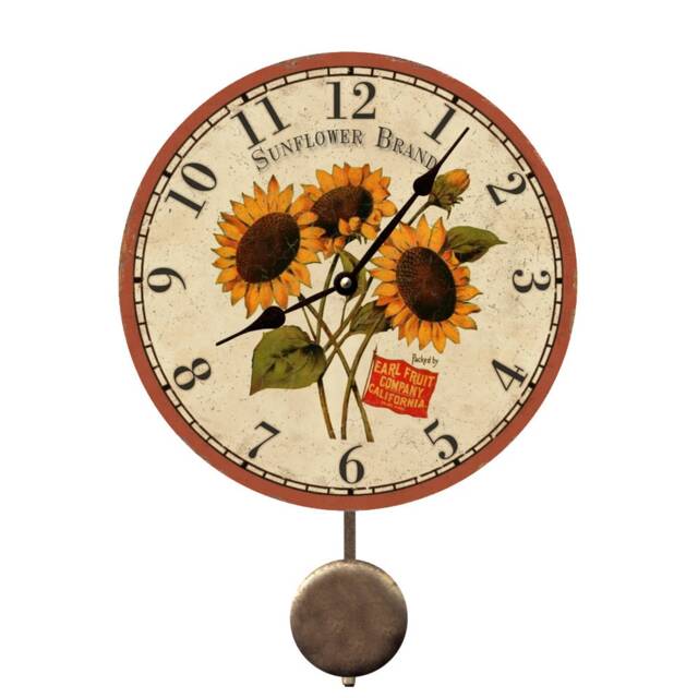 Sunflower Clock - Handcrafted Farmhouse Wall Art With Movement - image 1