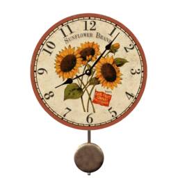 Sunflower Clock - Handcrafted Farmhouse Wall Art With Movement