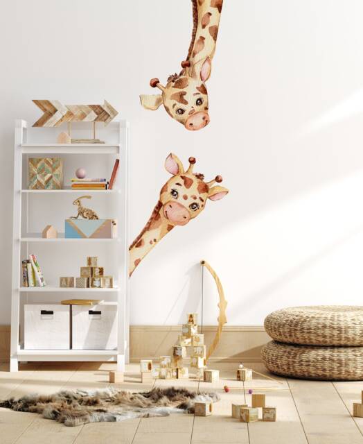 Kids Wall Decal Peel & Stick - Cute Giraffe Baby Sticker Nursery Decals - image 1
