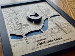 Adelaide Oval Wall Art Laser Engraved Wood, Port Fc Gift - thumbnail 1