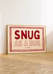 Snug As A Bug Bedroom Print, Wall Art, Funny Art Poster, Funky Home Decor, Maximalist Trendy, Colourful - thumbnail 1