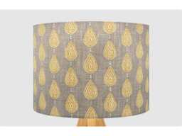 Grey Yellow Raindrop Lampshade, Table Floor Lamp/Ceiling Pendant Small Medium Large 15cm 20cm 25cm 30cm 35cm 40cm Fabric Drum Light Shade