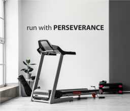 Healthy Living Wellness Running Wall Decal. Run With Perseverance. Gym Motivation Wall Decal - thumbnail 1