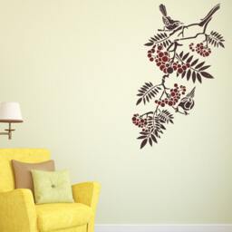 Large Wall Stencils Birds On A Branch For Diy Decor, Better Than Decals - thumbnail 2