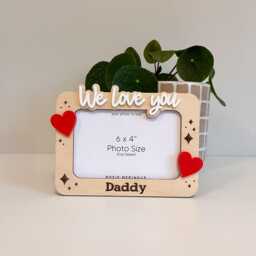 Personalised Father's Day Photo Frame - Fathers Magnet Birthday Gift Standing We Love You - thumbnail 2