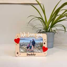 Personalised Father's Day Photo Frame - Fathers Magnet Birthday Gift Standing We Love You - thumbnail 1