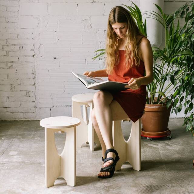 Multifunctional Wooden Stool - Detachable Seat, Coffee Table, Footrest & Plant Stand - image 1