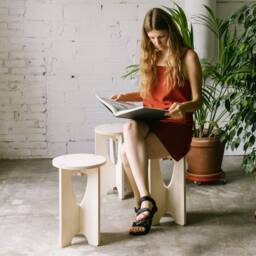 Multifunctional Wooden Stool - Detachable Seat, Coffee Table, Footrest & Plant Stand - thumbnail 1