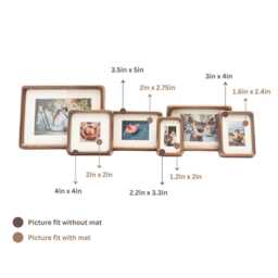 Photo Frame - Personalized Gifts Mini Teak Black Walnut Solid Wood Palm Size Polaroid Picture Home Decor Rustic Nordic - thumbnail 3