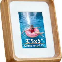 Photo Frame - Personalized Gifts Mini Teak Black Walnut Solid Wood Palm Size Polaroid Picture Home Decor Rustic Nordic - thumbnail 4