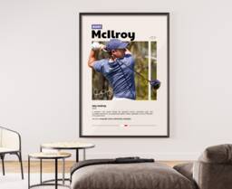 Rory Mcilroy Golf Print Wall Art, Golfing Legend Poster, Golfer Fan Gift Present Idea - thumbnail 1
