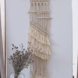 Macrame Wall Hanging, Boho Decor, Woven Tapestry, Modern Bohohemian - thumbnail 4