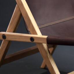 Mid Century Chair in Oak/Walnut & Leather - thumbnail 3