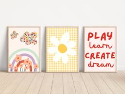 Bright Prints For Kids Perfect A Playroom, Nursery Or Bedroom - Unframed - thumbnail 1