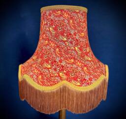 William Morris Strawberry Thief Crimson Red Fabric Lampshade For Bedside Table Floor Standard Lamps Chandeliers Wall Ceiling Light Pendants - thumbnail 1