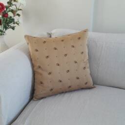 Embroidered Pillow Cover, Mustard Euro Sham Pillow Chair Cushion Cover Lumbar Living Room Upsholtery Couch Sofa Bedding - thumbnail 2